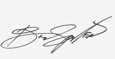 Lot #411 Bruce Springsteen Signature - Image 1