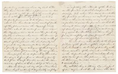 Lot #217 Albert Sidney Johnston Autograph Letter Signed on Patrolling the Frontier, Describing Success in "repelling the attacks of the Indians" - Image 2