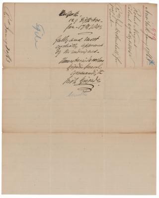 Lot #223 Thomas Francis Meagher Civil War–Dated Autograph Endorsement Signed on 'Irish Brigade' Letter, Replacing a Lieut. Killed in Action - Image 1