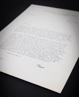 Lot #107 Robert Oppenheimer Typed Letter Signed on