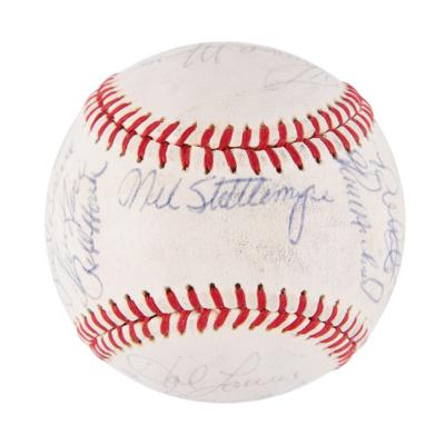 Lot #525 Thurman Munson and 1972 NY Yankees Signed Baseball - Image 2