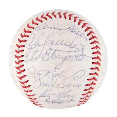 Lot #525 Thurman Munson and 1972 NY Yankees Signed Baseball - Image 3