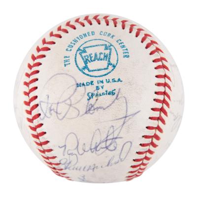 Lot #525 Thurman Munson and 1972 NY Yankees Signed Baseball - Image 4