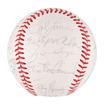 Lot #525 Thurman Munson and 1972 NY Yankees Signed Baseball - Image 5