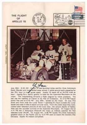 Lot #254 Jim Irwin Signed Apollo 15 Philatelic Souvenir - Image 1