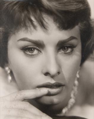 Lot #480 Sophia Loren Signed Oversized Photograph