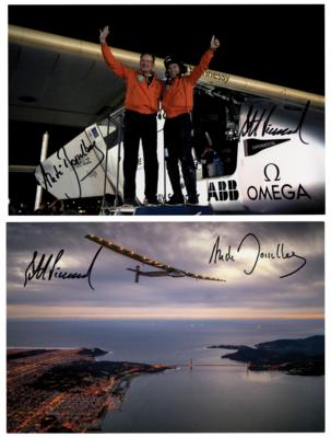 Lot #240 Solar Impulse (2) Signed Photographs