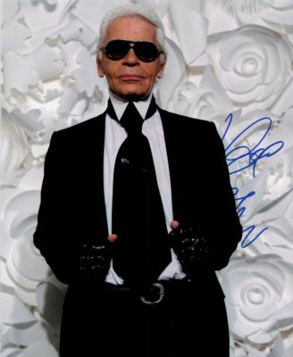 Lot #276 Karl Lagerfeld Signed Photograph