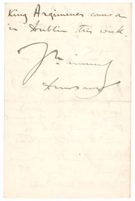 Lot #299 Lord Dunsany (2) Signed Items - Image 4