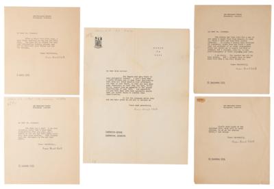 Lot #296 James Branch Cabell (5) Typed Letters