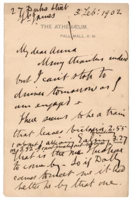 Lot #302 H. Rider Haggard Autograph Letter Signed