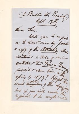 Lot #308 Henry James Autograph Letter Signed on