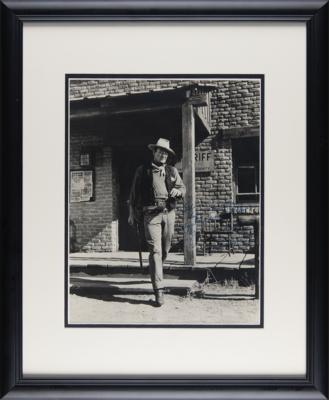 Lot #511 John Wayne Oversized Signed Photograph from Rio Bravo to Glenn Ford - Image 2