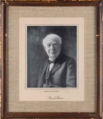 Lot #103 Thomas Edison Signed Photograph - Image 2
