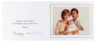 Lot #176 Princess Diana and King Charles III Signed Christmas Card (1982) - Image 1