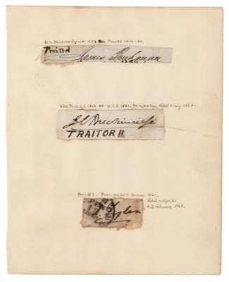 Lot #75 John Tyler and James Buchanan Signatures