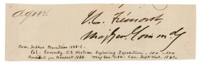 Lot #211 John C. Fremont Signature