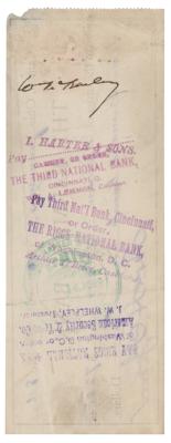 Lot #58 William McKinley Endorsed Check as President - Image 1