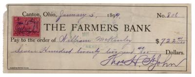 Lot #58 William McKinley Endorsed Check as President - Image 2