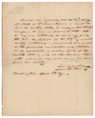 Lot #7 James K. Polk Autograph Letter Signed as President - Image 1