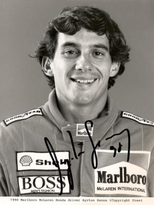 Lot #518 Ayrton Senna Signed Photograph