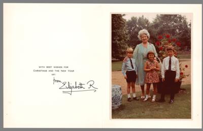 Lot #137 Elizabeth, Queen Mother Signed Christmas Card - Image 1