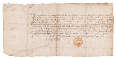 Lot #91 King James V Document Signed