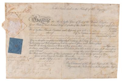 Lot #158 King George IV Document Signed - Image 1