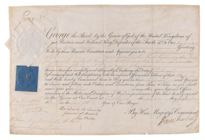 Lot #157 King George III Document Signed