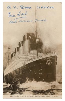 Lot #191 Titanic: Dean, Hart, and Haisman Signed