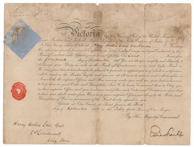 Lot #183 Queen Victoria Document Signed