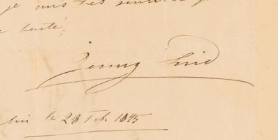 Lot #335 Jenny Lind Autograph Letter Signed, Referring to Mendelssohn's Wife - Image 3