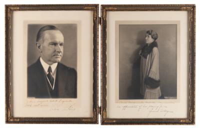 Lot #32 Calvin and Grace Coolidge (2) Signed