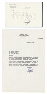Lot #26 George Bush (2) Typed Letters Signed