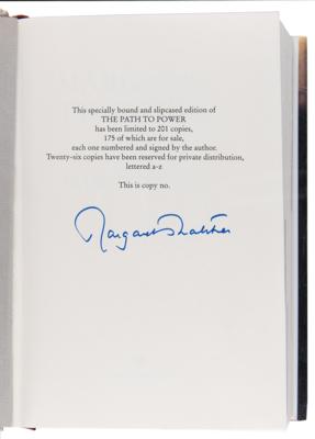 Lot #189 Margaret Thatcher Signed Book and (2) Signatures - Image 4