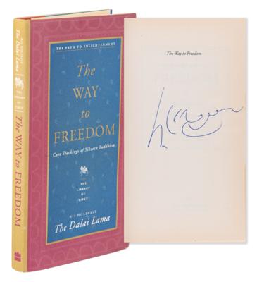 Lot #134 Dalai Lama Signed Book - The Way to Freedom - Image 1