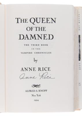 Lot #311 Anne Rice (2) Signed Books - The Queen of the Damned and The Vampire Lestat - Image 2