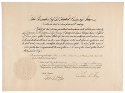 Lot #31 Calvin Coolidge Document Signed as
