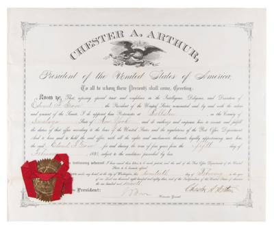 Lot #23 Chester A. Arthur Document Signed as