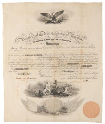 Lot #37 Millard Fillmore Document Signed as President - Image 1