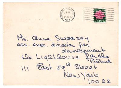 Lot #464 Audrey Hepburn Autograph Letter Signed to New York's Lighthouse for the Blind - Image 2