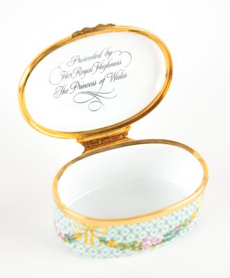 Lot #175 Princess Diana Donated Halcyon Days Gift Box for a Young Cancer Survivor - Image 1