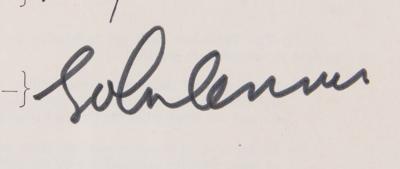 Lot #322 Beatles: John Lennon Document Signed, Assigning Copyright for a 'White Album' Track - Image 3
