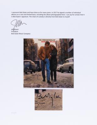 Lot #323 Bob Dylan Signed Album - The Freewheelin' Bob Dylan - Image 6
