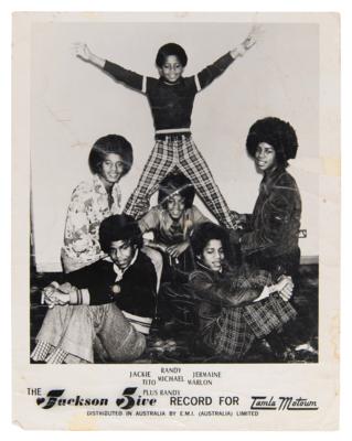 Lot #324 Jackson 5 Signed Photograph - Dated to Their 1973 Australian Tour - Image 2