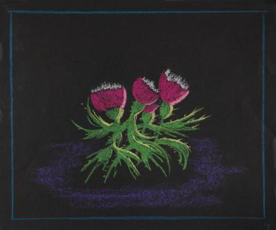 Lot #581 Dancing Thistles concept storyboard drawing from Fantasia - Image 1