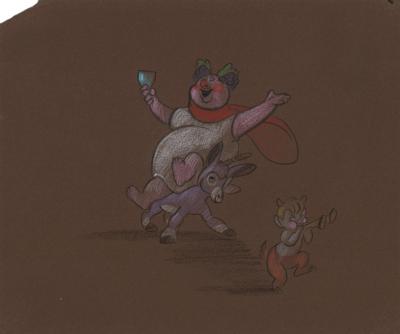 Lot #574 Bacchus, Jacchus, and Satyr concept storyboard drawing from Fantasia - Image 1