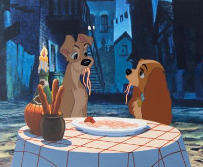 Lot #626 Lady and Tramp production cels from Lady