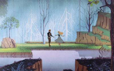 Lot #643 Briar Rose and Prince Phillip production cel from Sleeping Beauty - Image 1