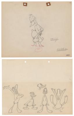 Lot #611 Daffy Duck (2) production model sheets from The Wise Quacking Duck - Image 1